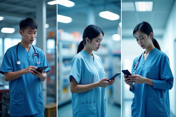 様々な業界のビジネスパーソンがモバイルデバイスを活用して働く様子