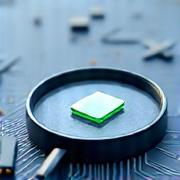 セキュリティ監査を示す拡大鏡とチェックマーク